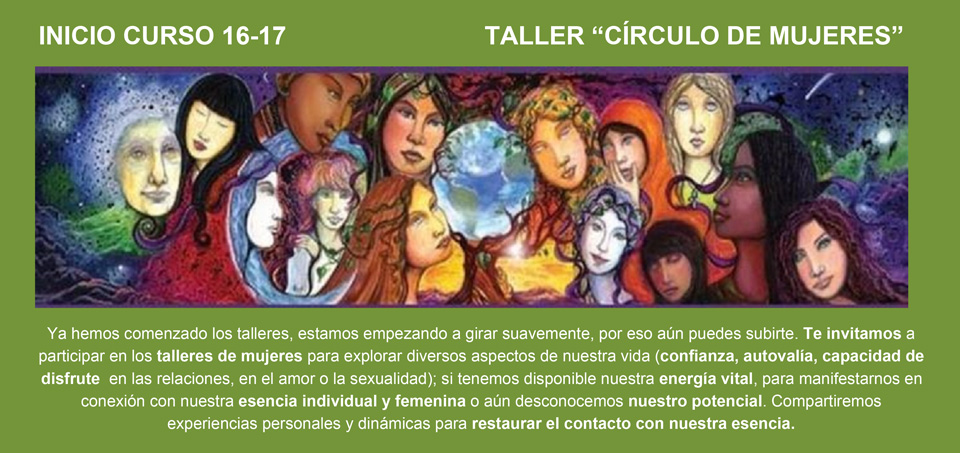 PRÓXIMO TALLER «CÍRCULO DE MUJERES» EL SÁBADO 13 DE MAYO